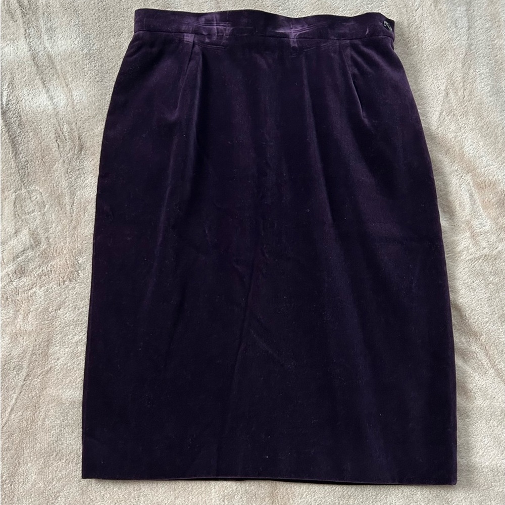 Vintage Gucci Purple Velvet Women's Skirt